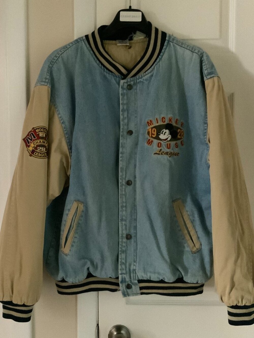 MICKEY MOUSE JEAN BOMBER JACKET, LINED - THE DISNEY STORE - SIZE XL